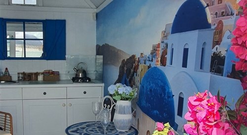 Santorini Beach Hut, West Mersea Beach 1