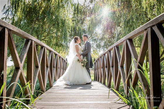 Wedding portrait in the lakeside area