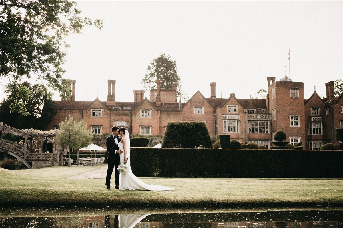 Bride & Groom by the Moat