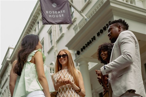 Roseate House Exterior - with guests