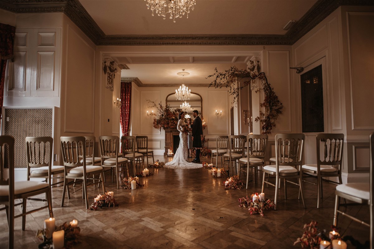 Candlelit winter ceremony