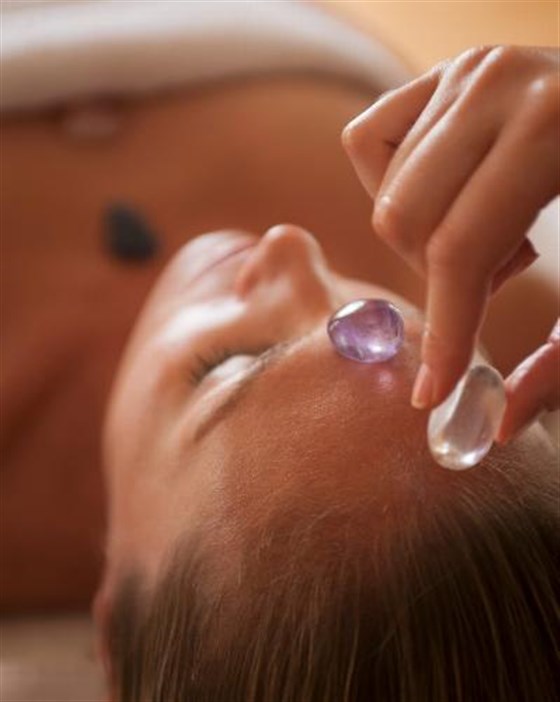 Crystal stone massage