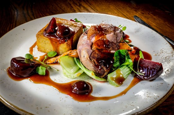 Honey-roasted breast of Gressingham duck