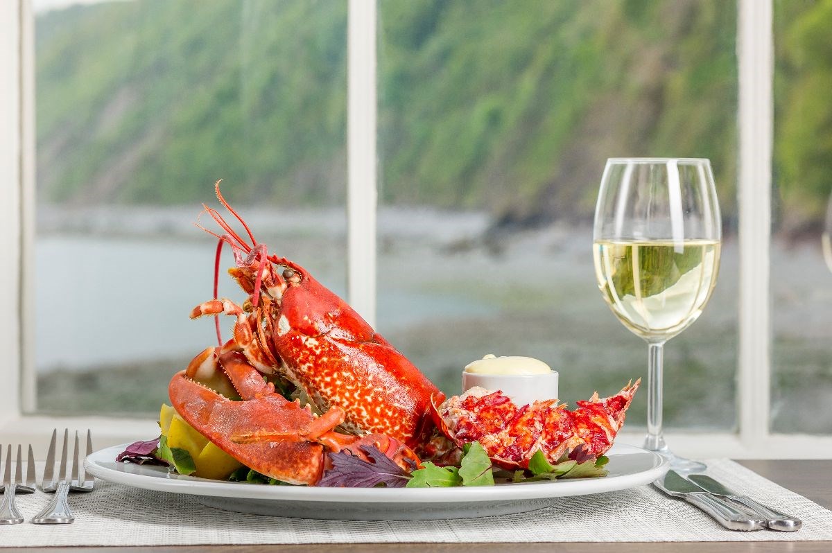 Example of a main course. Clovelly lobster, cooked to order