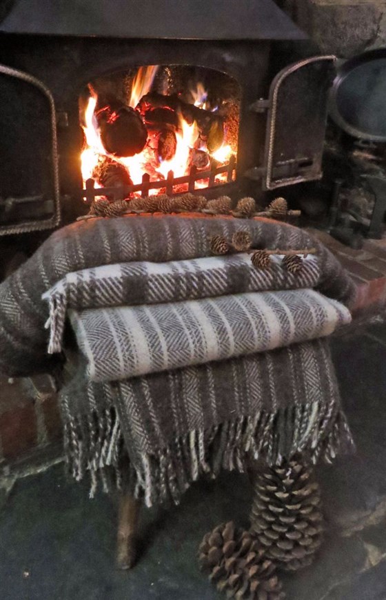 Huxtable Farm Jacob wool throws for sale
