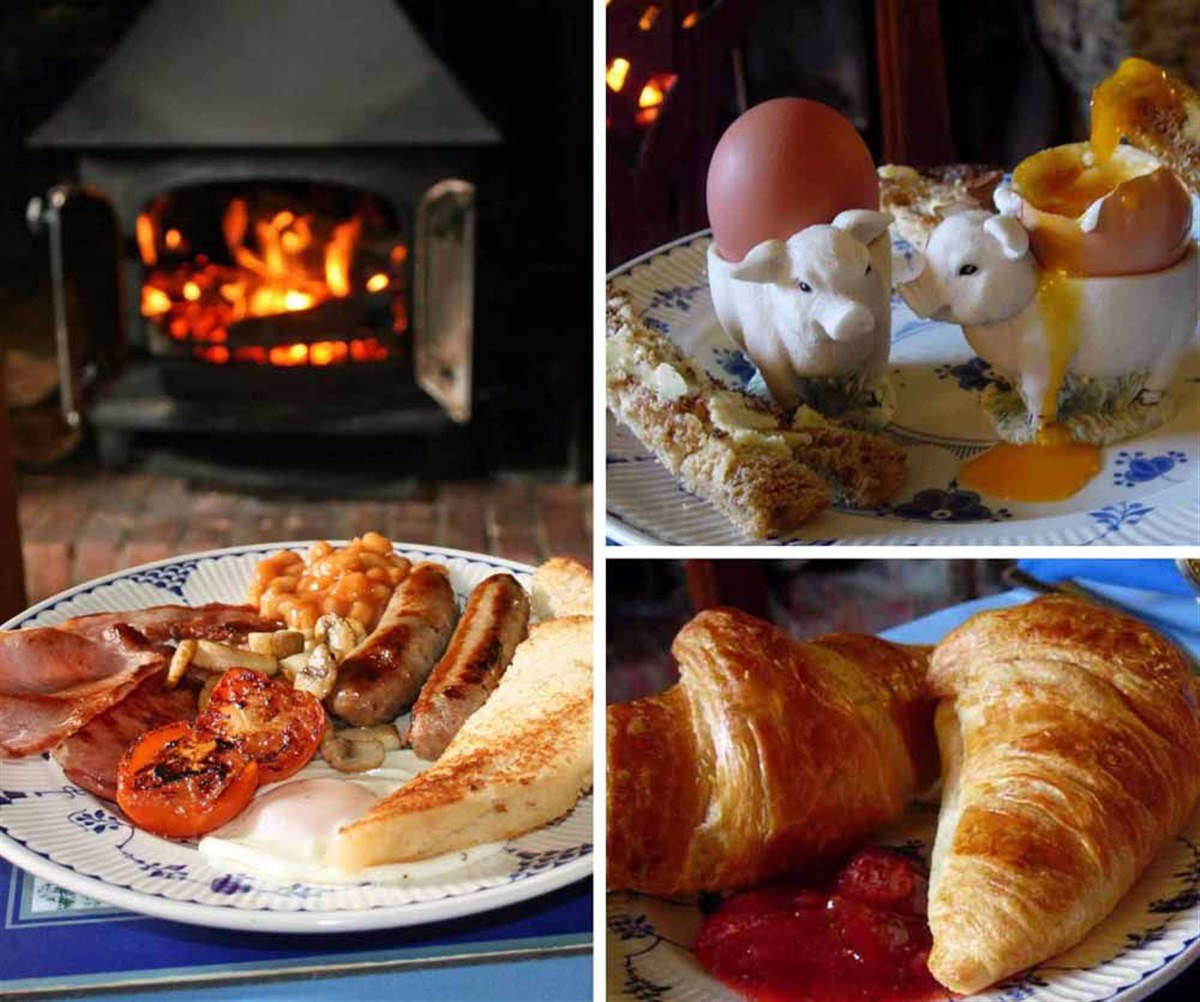 Freshly cooked breakfast using farm & local produce