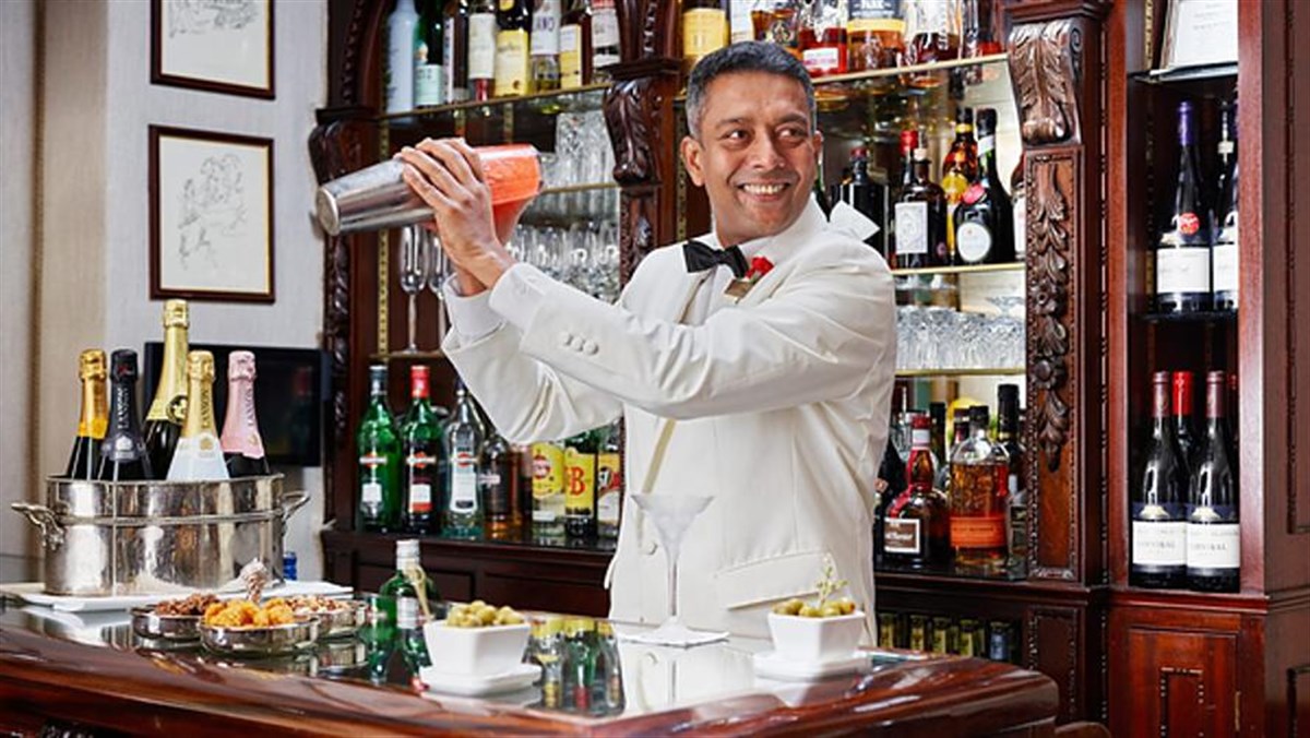 Our barman is famous for his martinis