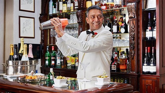 Our barman is famous for his martinis