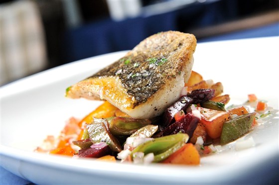 Delicious cuisine in both The Nare's sea-view restaurants