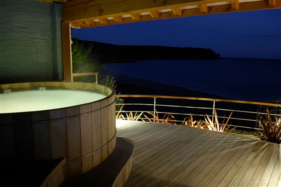 The Nare hot tub has probably the best view in Cornwall