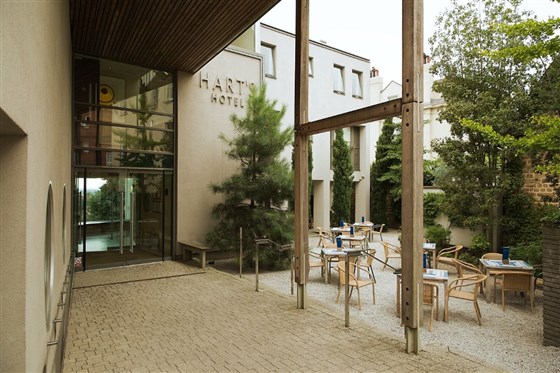 Entrance to the hotel with private courtyard
