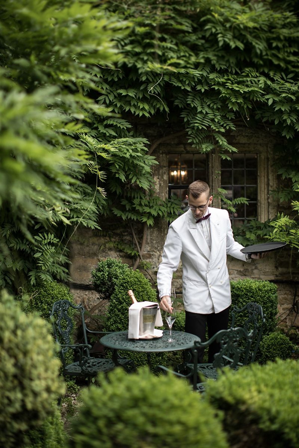 Champagne on terrace
