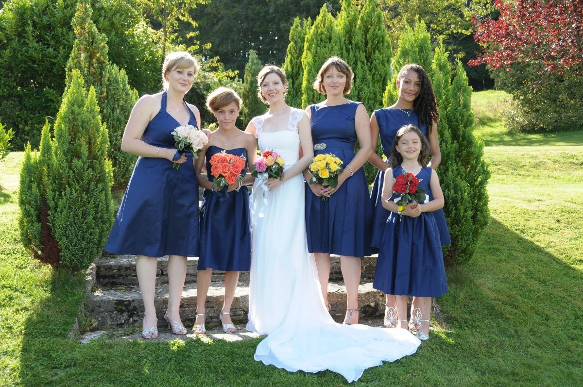 Bride and bridesmaids