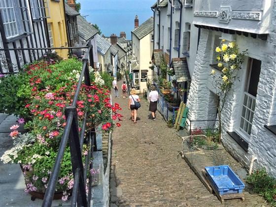 Flower bedecked cottages and sledges