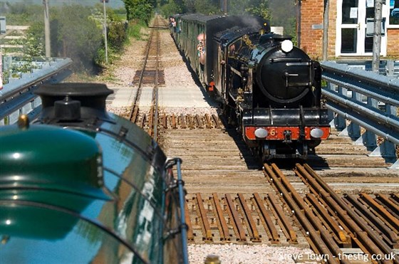 Trains crossing