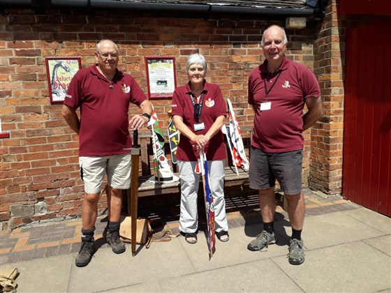 Bosworth Battlefield Guides in Courtyard credited to Leicestershire County Council
