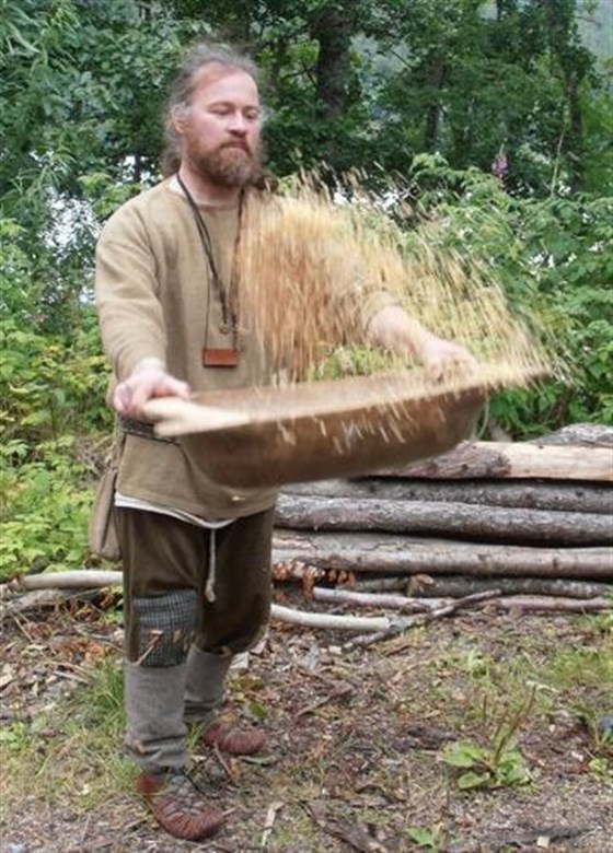 Grain grinding at the Crannog