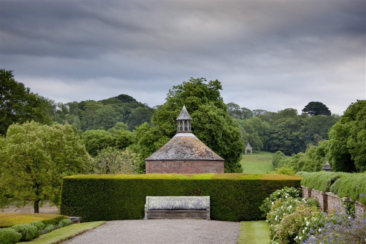 The eighteenth-century dovecote and the North Terrace at Antony, Cornwall ®National Trust Images/Andrew Butler