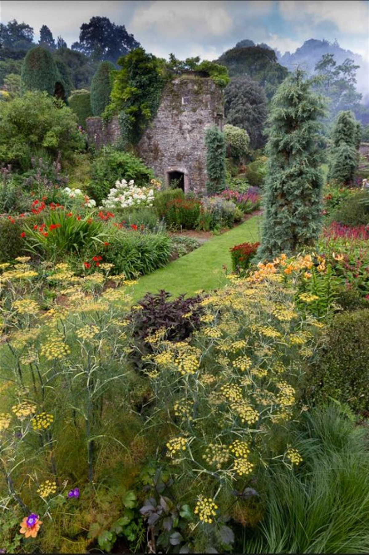 September in the borders of the walled garden