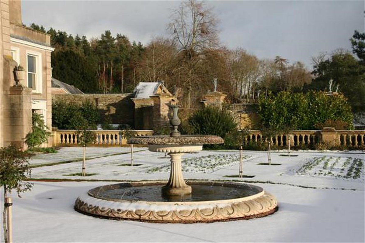 Snow in the formal Gardens