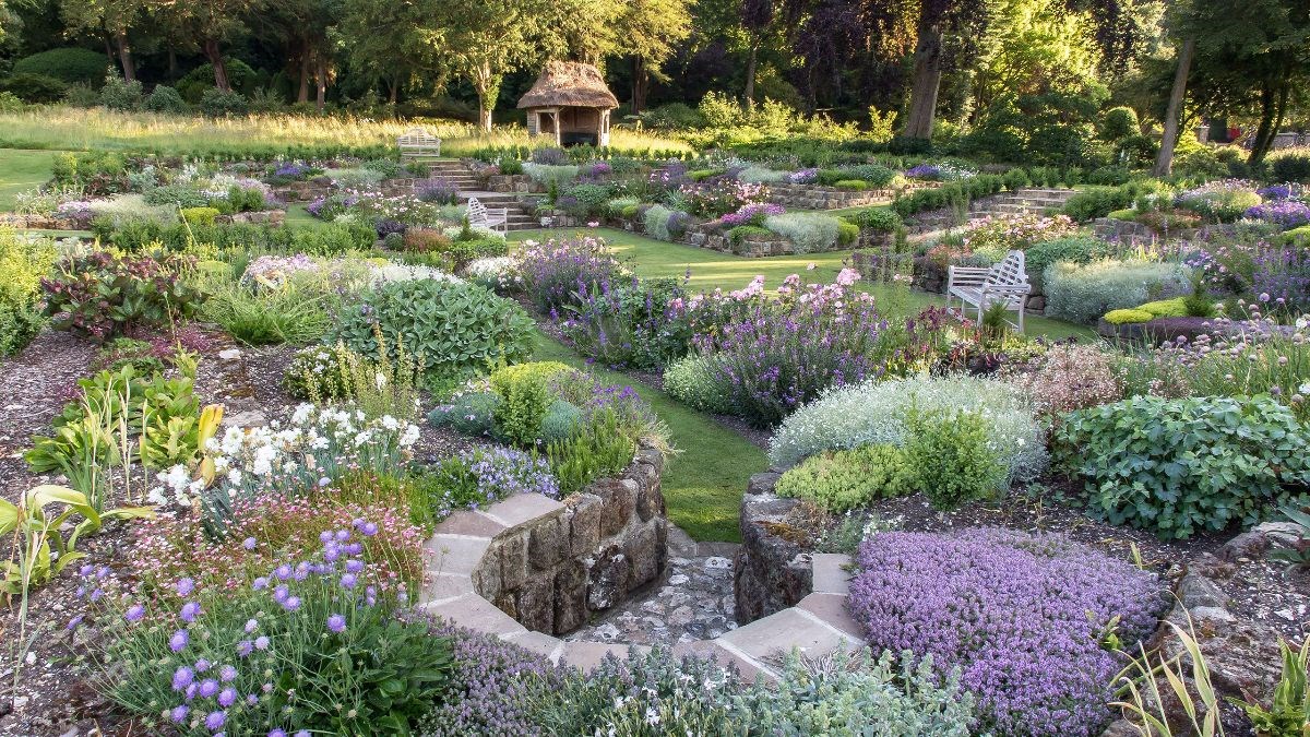 Award-winning Sunken Garden at West Dean. Image credit Steve Tattersall