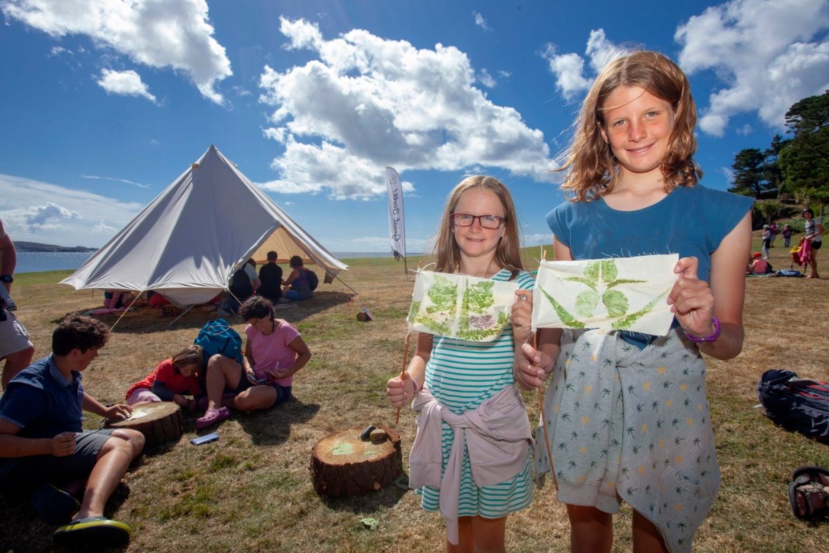 Family activities in the garden of St Michael's Mount