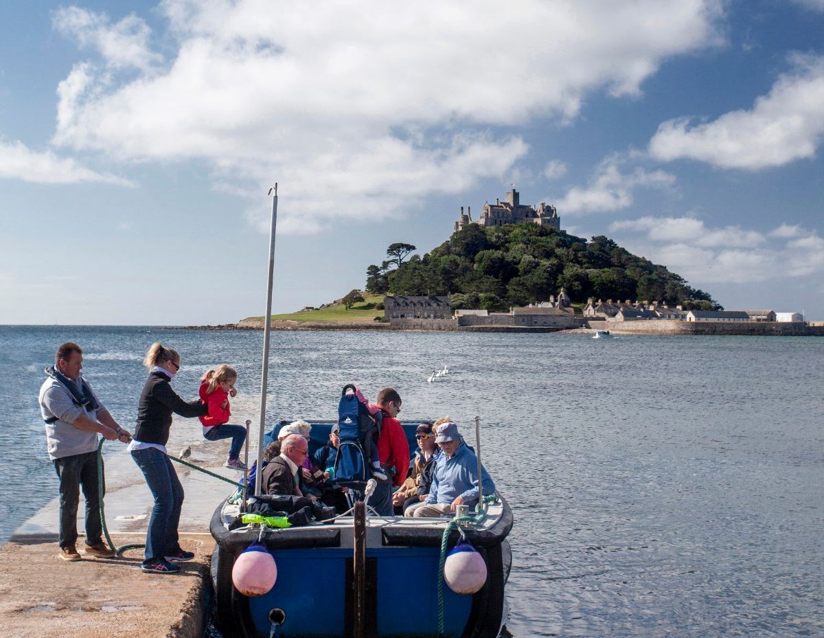 Boating to St Michael's Mount