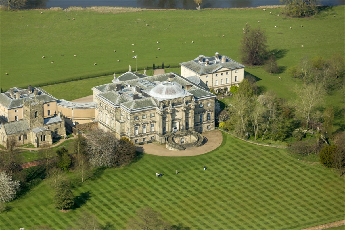 An aerial view of Kedleston Hall, Derbyshire  <span style='font-size:8px;'>®National Trust Images/John Millar</span>