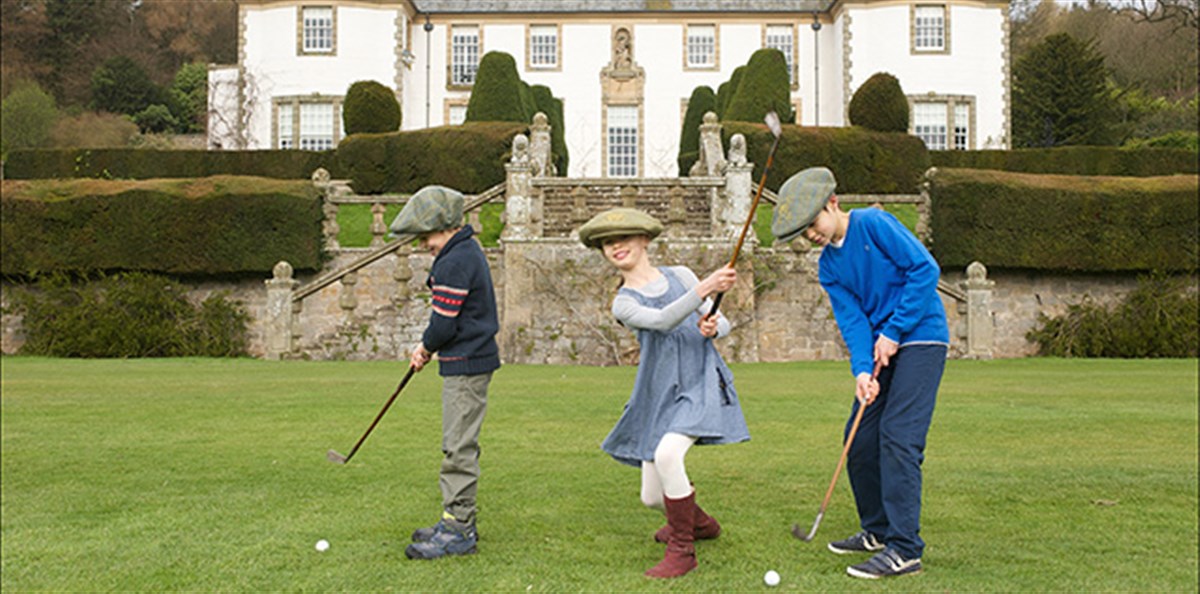 Children playing at Hill of Tarvit Mansionhouse<span style='font-size:8px;'> ® The National Trust for Scotland </span>