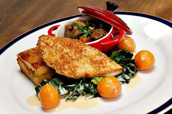 Escalope of Turkey with a sage crust