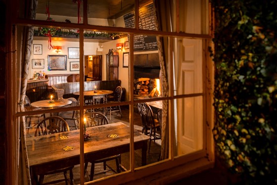 Log fired cosy bar