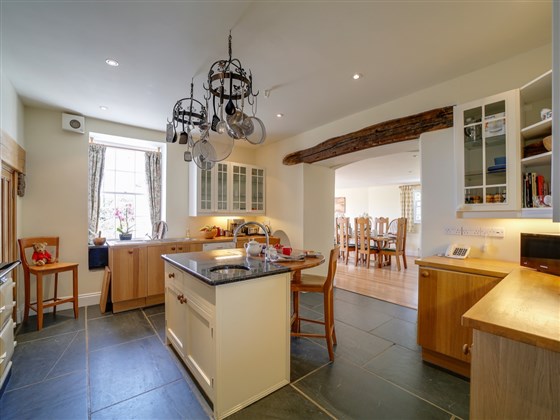 Kitchen. Open plan to Dining room. 