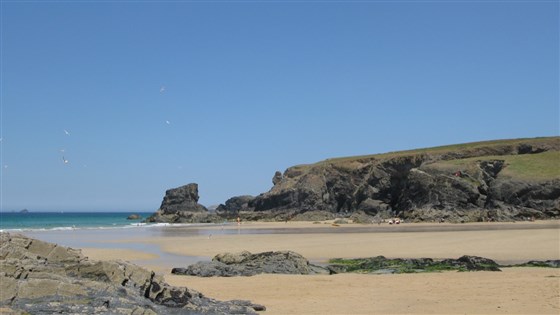 Porthcothan beach in Summer.
