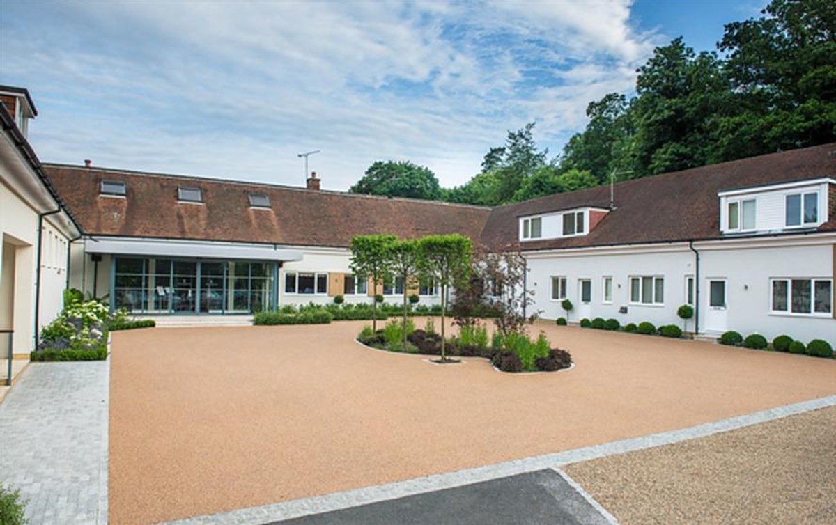 The clubhouse entrance 
