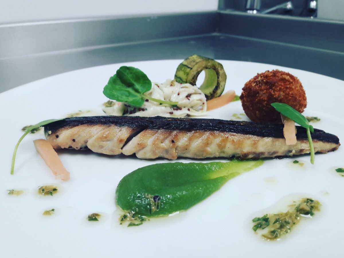 Pan fried mackerel 