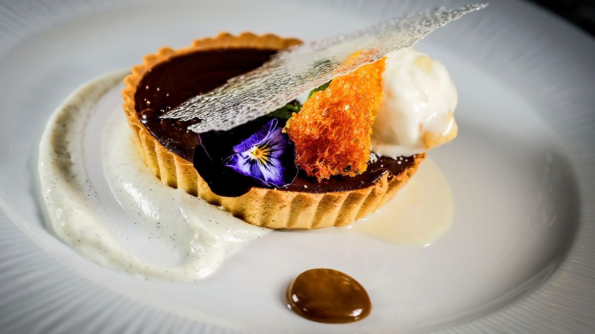 Chocolate and Bailey's tart 