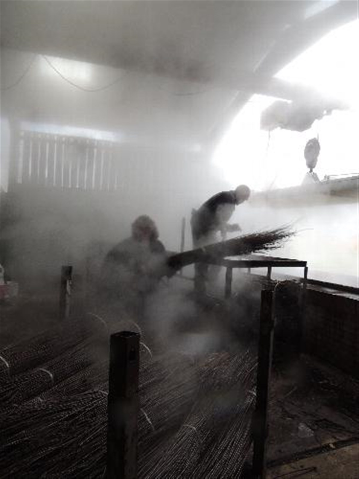 Emptying the willow boiler
