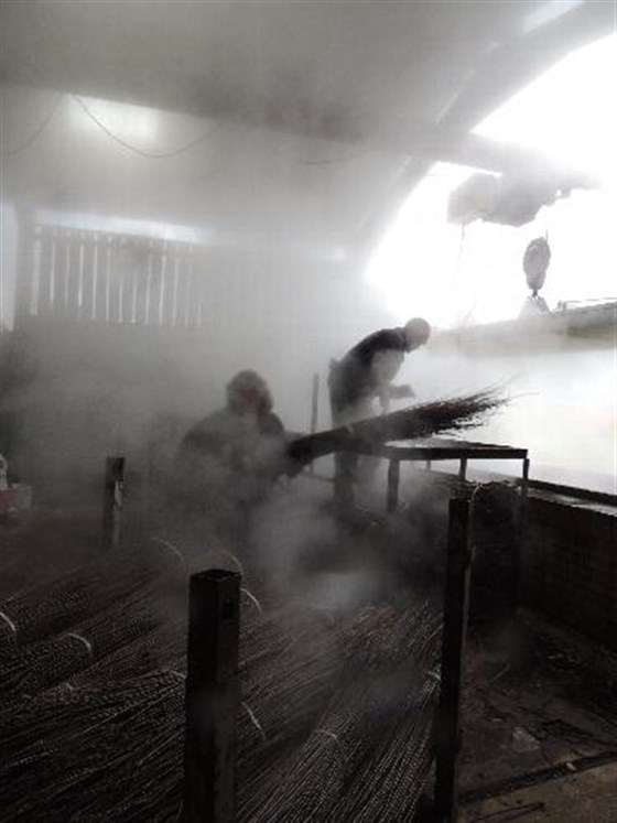 Emptying the willow boiler