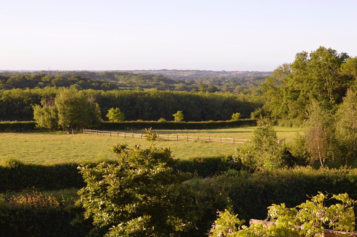 View across fields to Herstmonceux