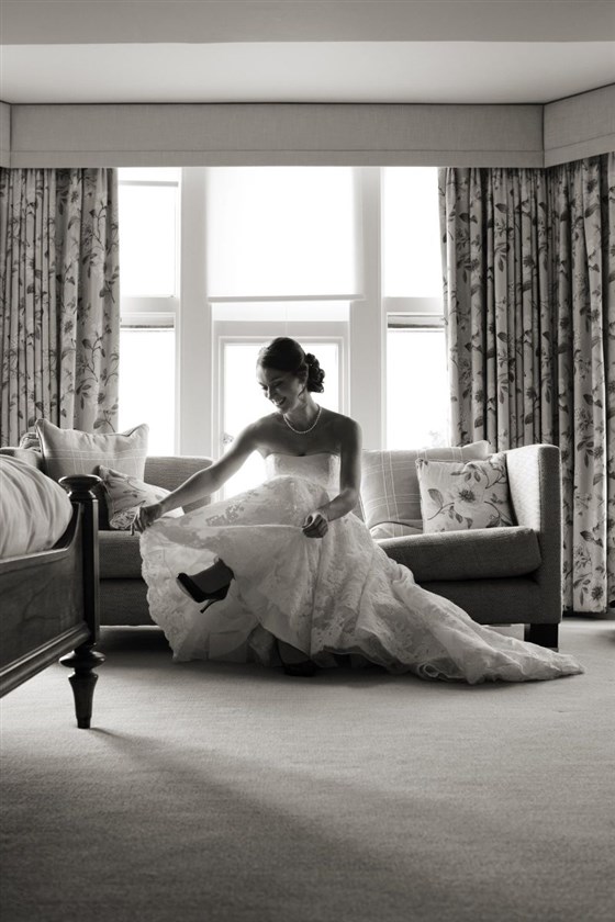 Bride in suite