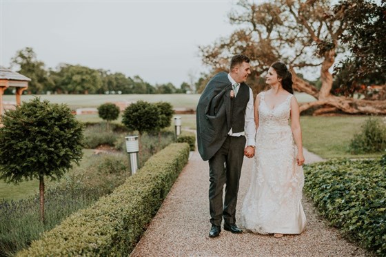 Couple in grounds 