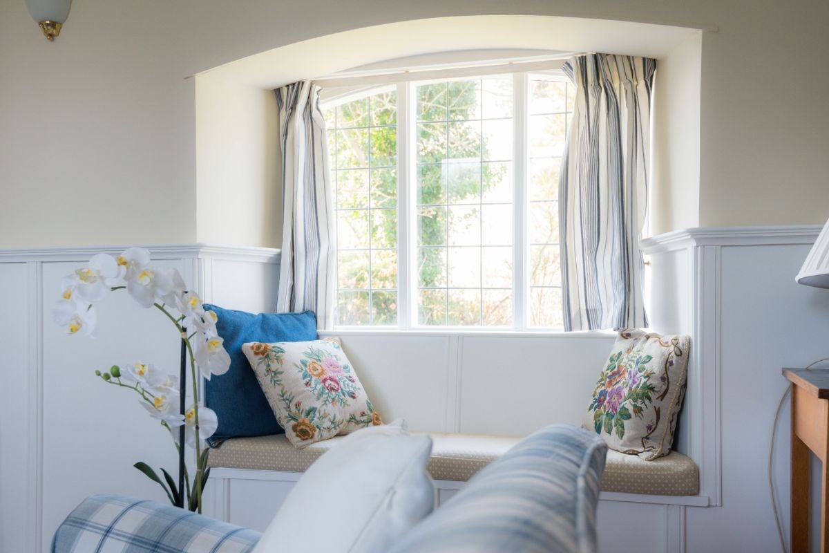 Window in the sitting room overlooking the garden