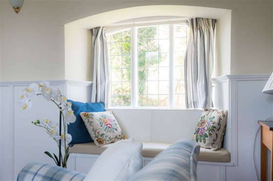 Window in the sitting room overlooking the garden
