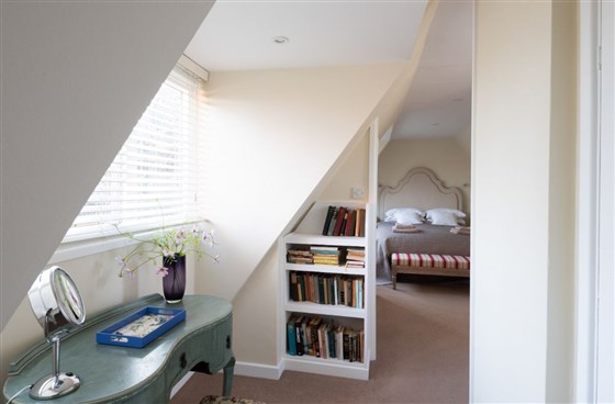 Open plan area with dressing table