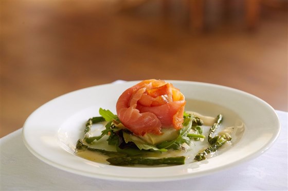 Smoked Salmon, Artichoke & Asparagus Salad