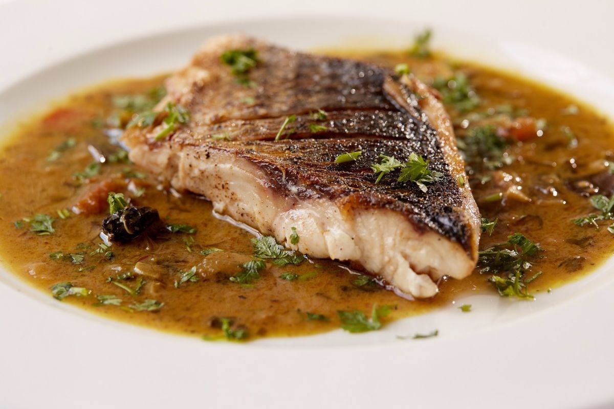 Cumin Scented Kirkcudbright Mullet, Coconut, Coriander & Black Cardamom Sauce