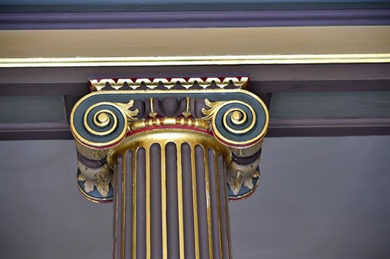 Restored column in the Salon