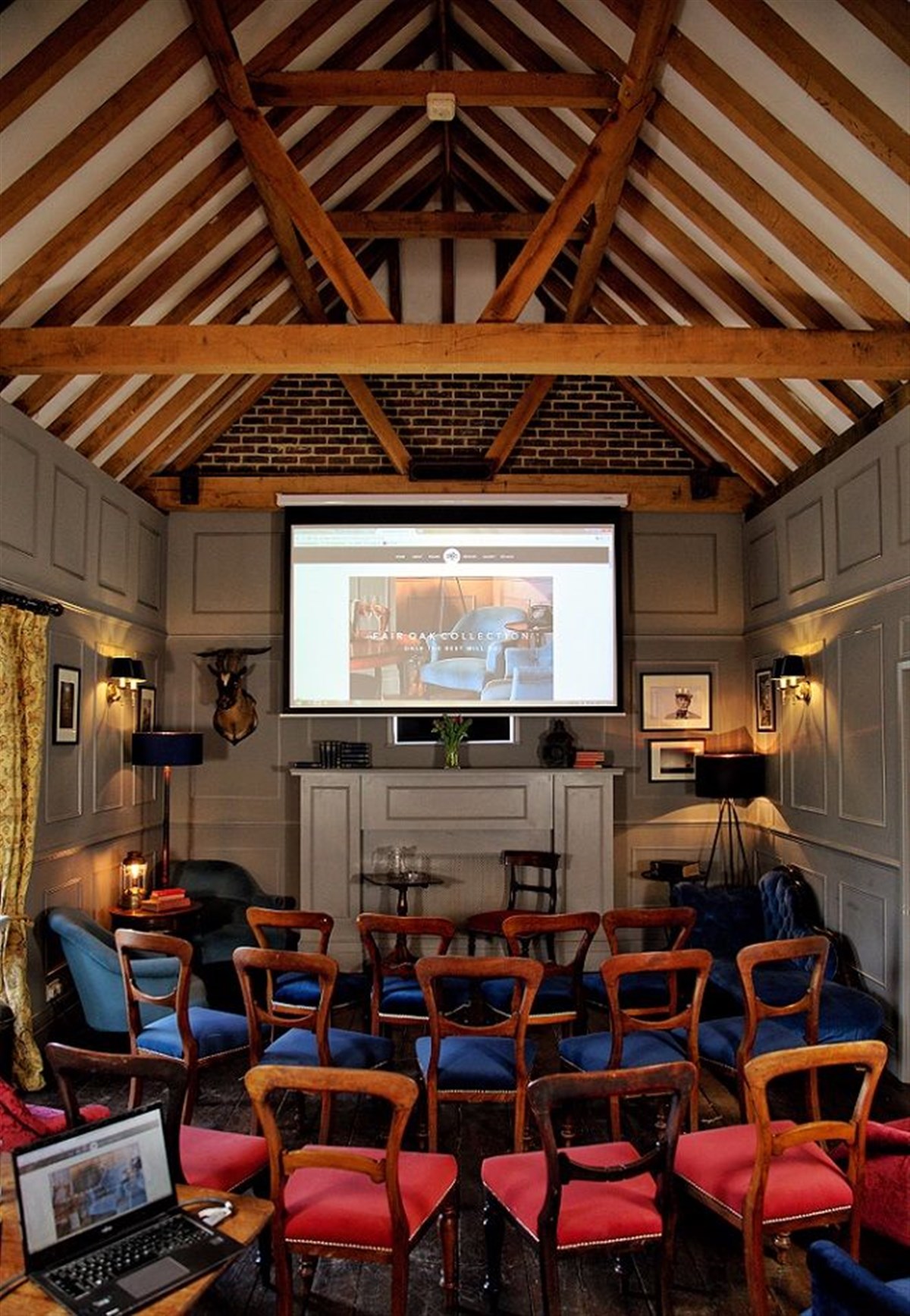 Barn - theatre style meeting set-up