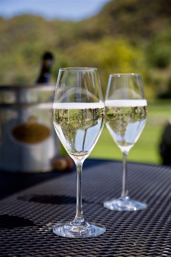 Champagne on the terrace