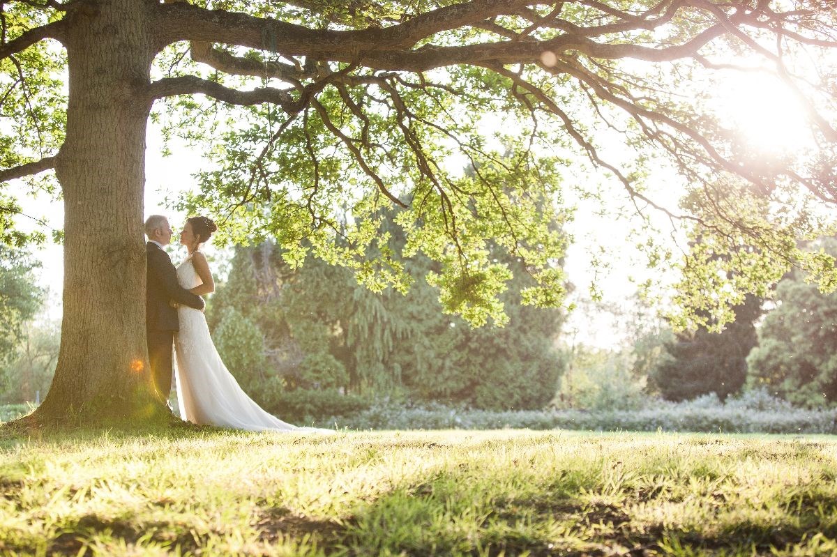 Bride & Groom in the Garden